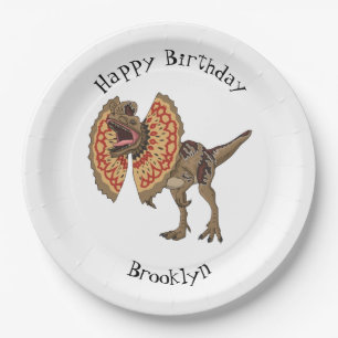 Dilophosaurus-Cartoon Pappteller