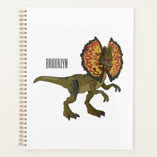 Dilophosaurus-Cartoon Planer (Vorderseite)