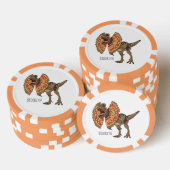 Dilophosaurus-Cartoon Pokerchips (Stapel)