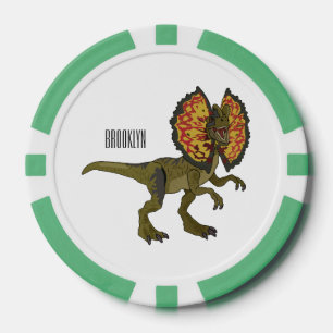 Dilophosaurus-Cartoon Pokerchips