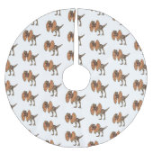 Dilophosaurus-Cartoon Polyester Weihnachtsbaumdecke (Vorderseite)