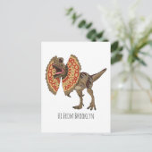 Dilophosaurus-Cartoon Postkarte (Stehend Vorderseite)