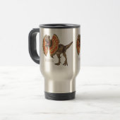 Dilophosaurus-Cartoon Reisebecher (Vorderseite Links)