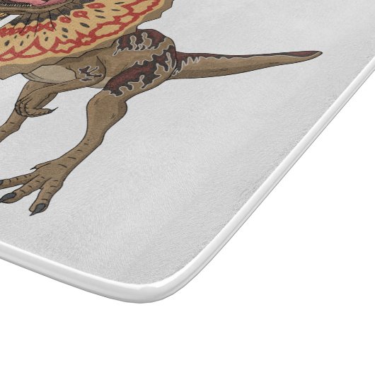 Dilophosaurus-Cartoon Schneidebrett (Ecke)