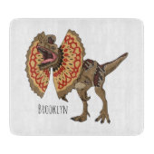 Dilophosaurus-Cartoon Schneidebrett (Vorderseite)