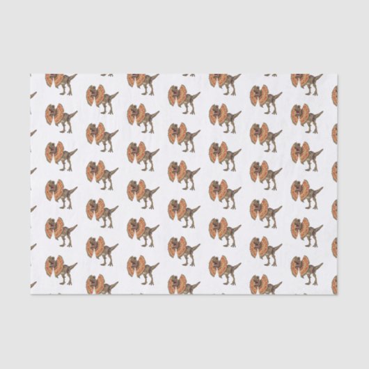 Dilophosaurus-Cartoon Seidenpapier (Vorderseite)