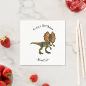 Dilophosaurus-Cartoon Serviette (Beispiel)