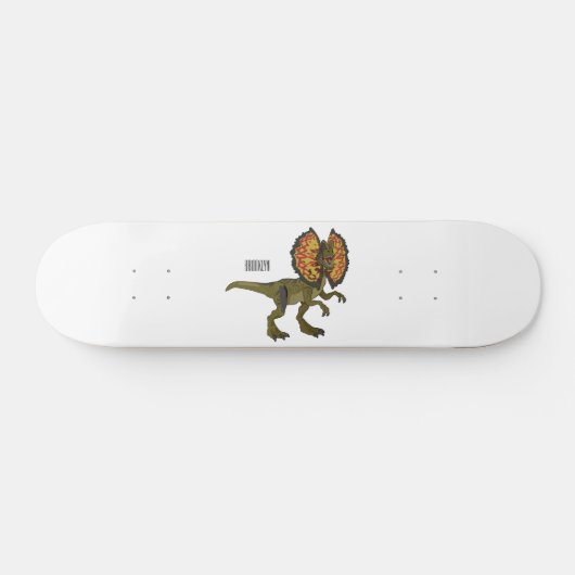 Dilophosaurus-Cartoon Skateboard (Horizontal)