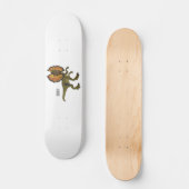 Dilophosaurus-Cartoon Skateboard (Vorderseite)