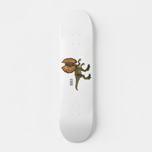 Dilophosaurus-Cartoon Skateboard (Vorne)