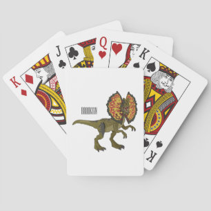 Dilophosaurus-Cartoon Spielkarten
