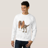 Dilophosaurus-Cartoon Sweatshirt (Vorne ganz)