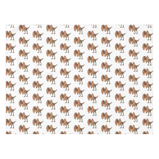 Dilophosaurus-Cartoon Tischdecke (Vorderseite (Horizontal))