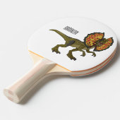 Dilophosaurus-Cartoon Tischtennis Schläger (Vorderseite)