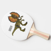Dilophosaurus-Cartoon Tischtennis Schläger (Seitenansicht)