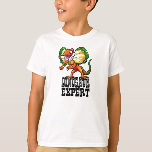 Dilophosaurus-Dino-Experte T-Shirt (Vorderseite)