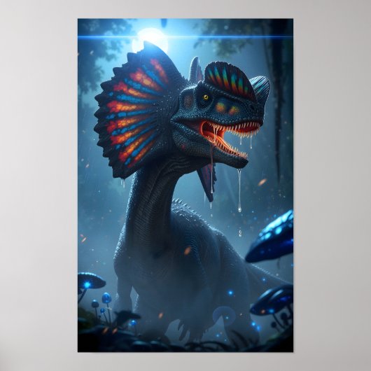 Dilophosaurus Dinosaur Poster (Vorne)