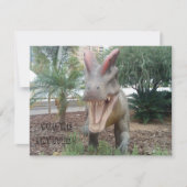 Dilophosaurus Dinosaurier Einladung (Vorderseite)