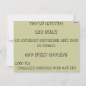 Dilophosaurus Dinosaurier Einladung (Rückseite)