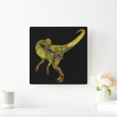 Dilophosaurus Quadratische Wanduhr (Zuhause)