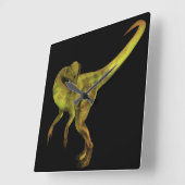 Dilophosaurus Quadratische Wanduhr (Winkel)