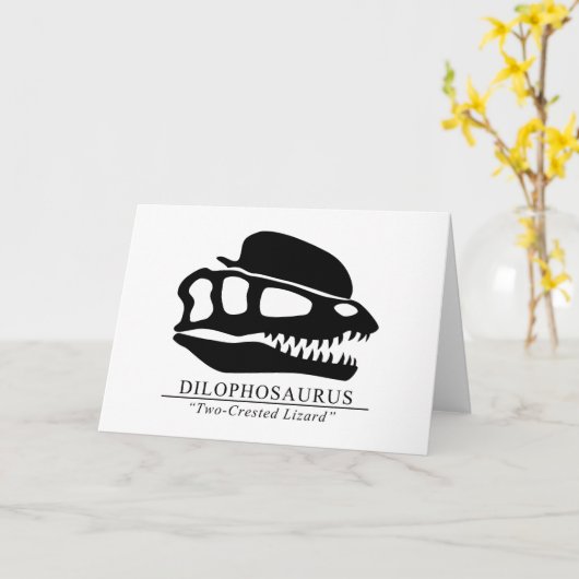 Dilophosaurus Skull Karte (Gelbe Blume)