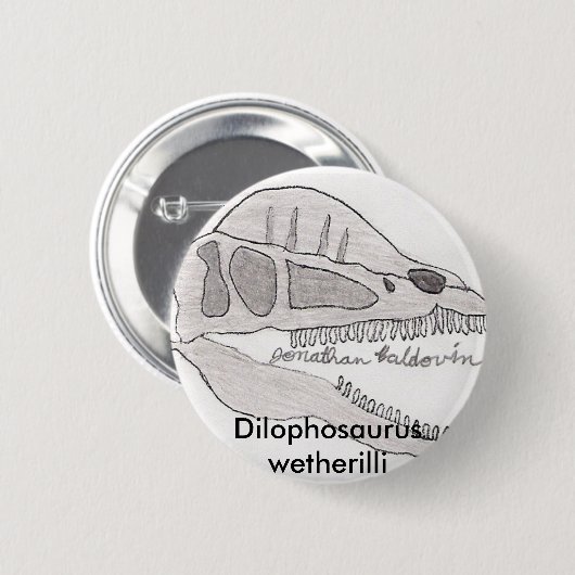 Dilophosaurusknopf Button (Vorne & Hinten)
