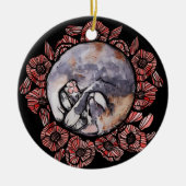 Dilute Calico Kitty Cat Red Poppy Blume Cats Keramik Ornament (Vorne)