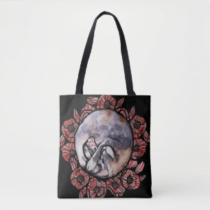Dilute Calico Kitty Cat Red Poppy Blume Cats Tasche