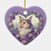 Dilute Calico maine Coon Cat Keramik Ornament (Hinten)