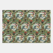 Dilute Calico Maine Coon Cat Weihnachten Geschenkpapier Set (Vorderseite 3)
