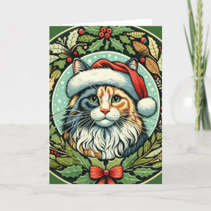 Dilute Calico Maine Coon Cat Weihnachten Karte