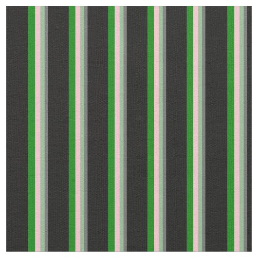 Dim Grau, Dark Sea Green, Pink, Green & Black Stoff (Nahaufnahme)