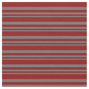 Dim Gray and Dark Red Colored Stripes Stoff