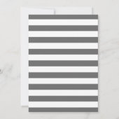 Dim Gray Horizontal Stripes; Nautical Anchor Einladung (Rückseite)