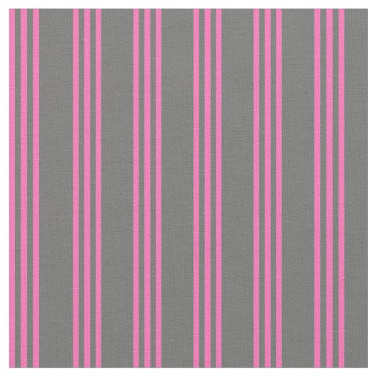 Dim Gray & Hot Pink Linke Muster Stoff (Nahaufnahme)