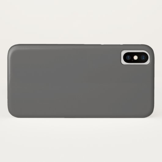 Dim Gray iPhone X Case (Rückseite (Horizontal))
