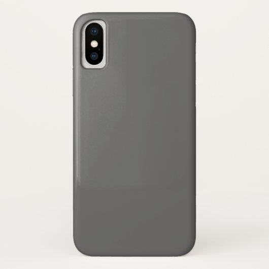 Dim Gray iPhone X Case (Rückseite)