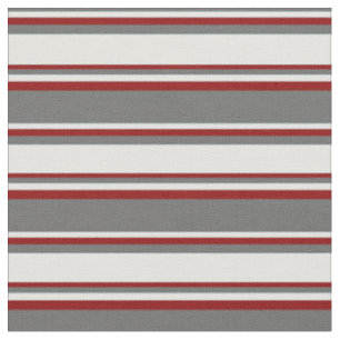 Dim Gray, Light Cyan und Dunkelrot farbene Linien Stoff