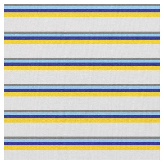 Dim Gray, Light Sky Blue, Blue, Yellow & Lavender Stoff (Nahaufnahme)