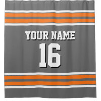 Dim Gray Pumpkin Orange WhStripes Sports Jersey