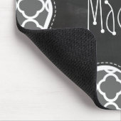 Dim Gray Quatrefoil; Chalkboard-Look Mousepad (Ecke)