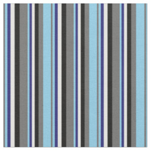 Dim Gray, Sky Blue, Midnight Blue, White & Black Stoff