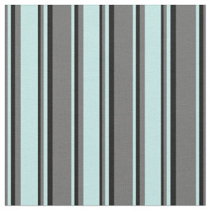 Dim Gray, Türkis und Schwarze Linien Stoff