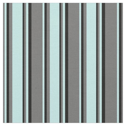Dim Gray, Türkis und Schwarze Linien Stoff (Nahaufnahme)