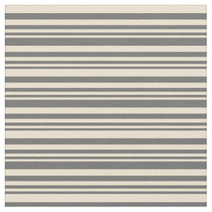 Dim Gray und Beige Streifen Muster Stoff