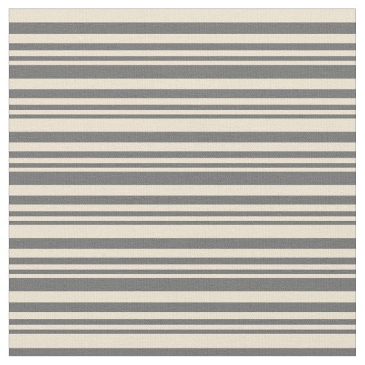Dim Gray und Beige Streifen Muster Stoff (Nahaufnahme)