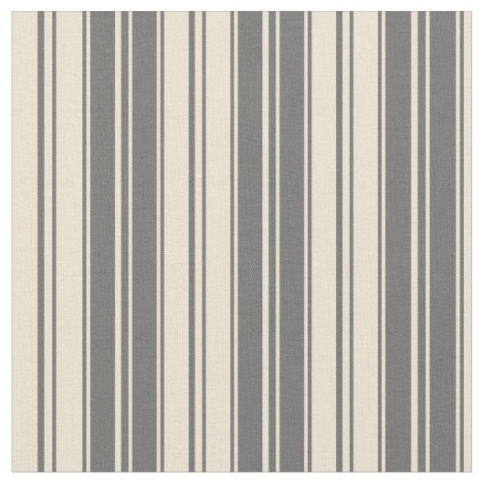 Dim Gray und Beige Streifen Stoff (Nahaufnahme)