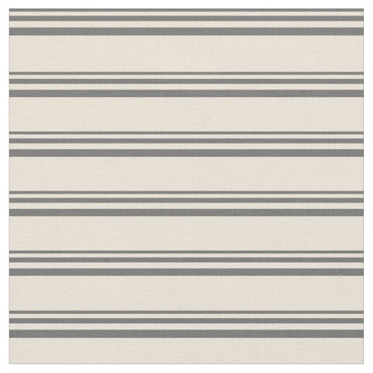 Dim Gray und Bisque Stripes Stoff (Nahaufnahme)