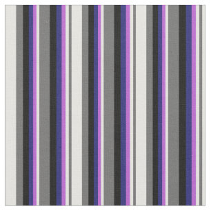 Dim Gray, White, Orchid, Midnight Blue und Black Stoff